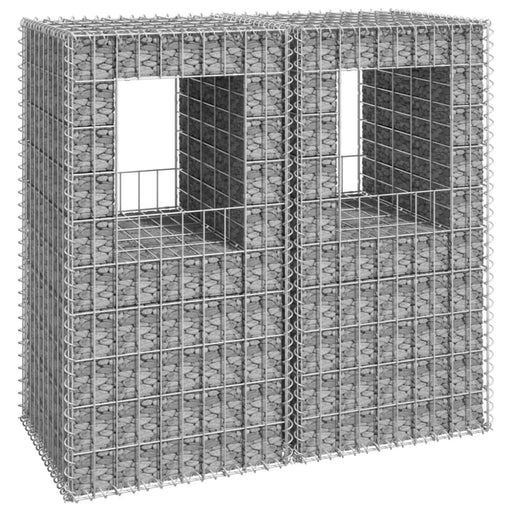 Gabion Basket Posts 2 Pcs 50x50x100 Cm Iron Opoxlk
