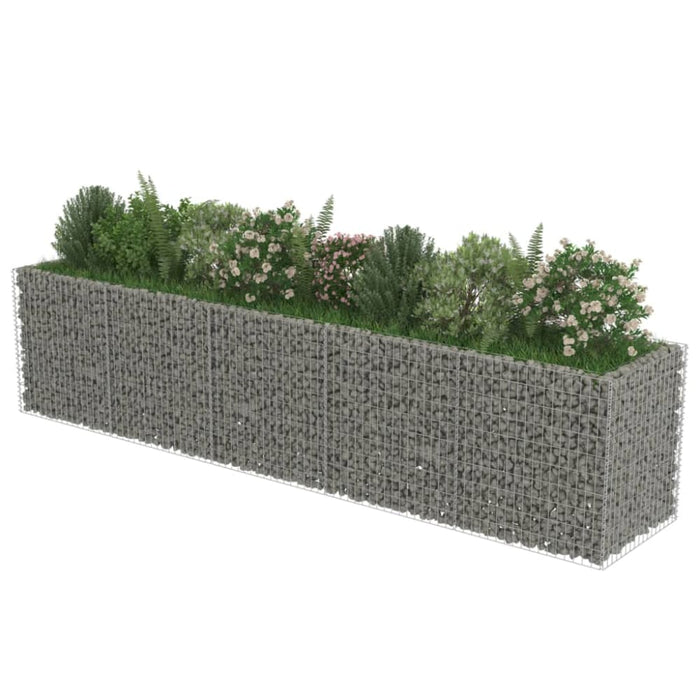Gabion Raised Bed Galvanised Steel 450x90x100 Cm Oatppx