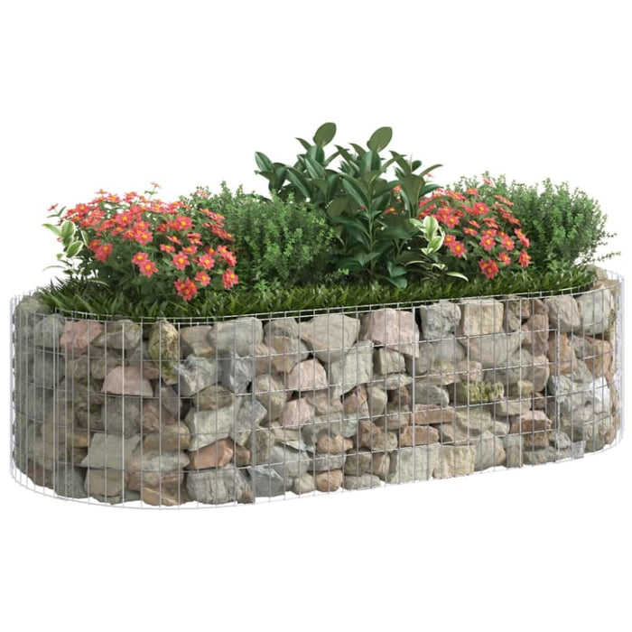 Gabion Raised Bed Galvanised Iron 200x100x50 Cm Opxbab