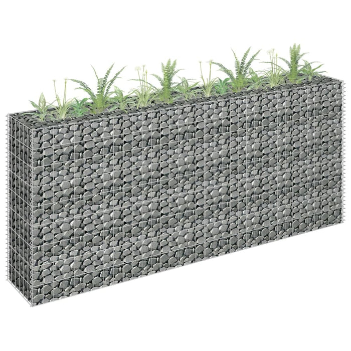 Gabion Raised Bed Galvanised Steel 180x30x90 Cm Oapltp
