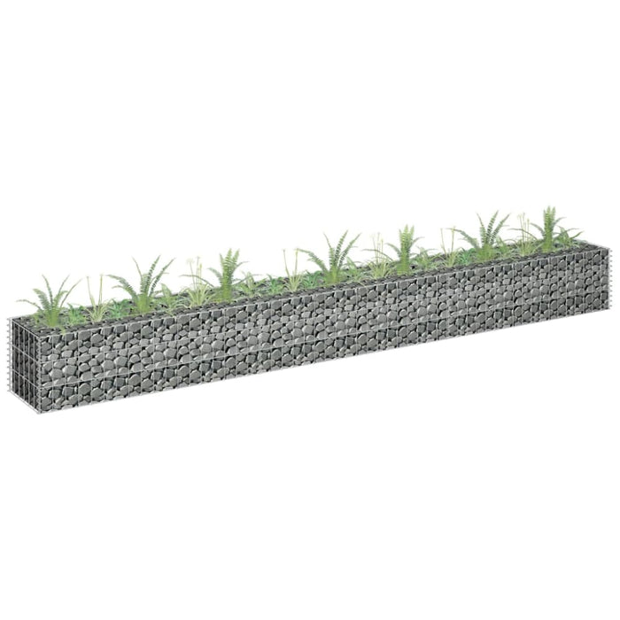 Gabion Raised Bed Galvanised Steel 270x30x30 Cm Oaplti