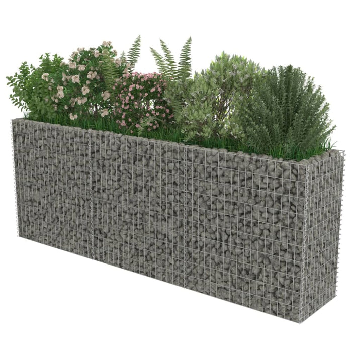 Gabion Raised Bed Galvanised Steel 270x50x100 Cm Oatplx