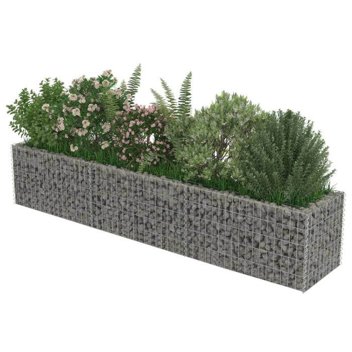 Gabion Raised Bed Galvanised Steel 270x50x50 Cm Oatplt