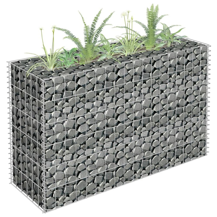 Gabion Raised Bed Galvanised Steel 90x30x60 Cm Oapltb