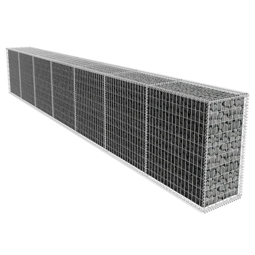 Gabion Wall With Cover Galvanised Steel 600x50x100 Cm Oaxptb