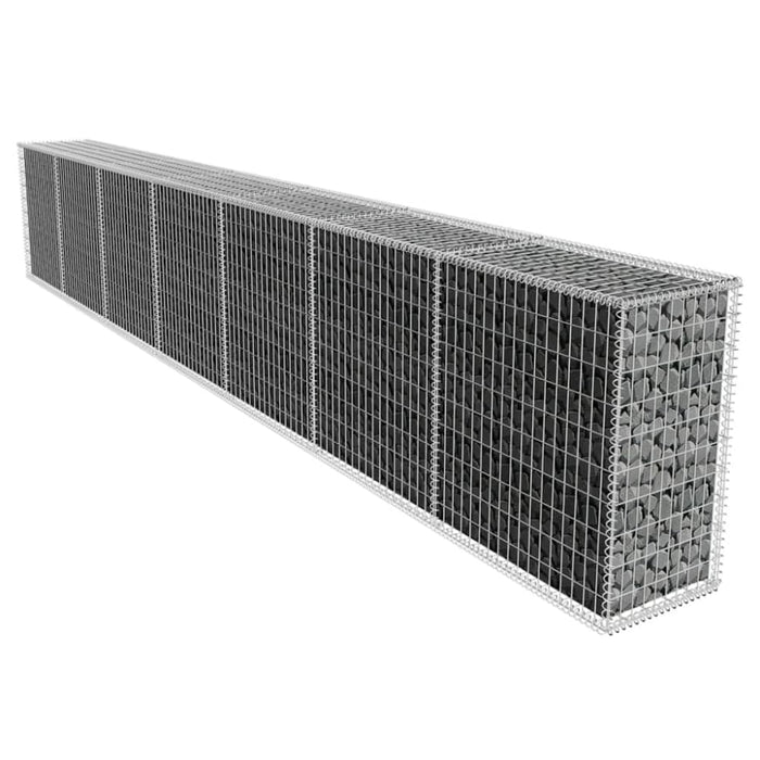 Gabion Wall with Cover Galvanised Steel 600x50x100 Cm Oaxptb