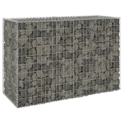 Gabion Wall with Covers Galvanised Steel 150x60x100 Cm