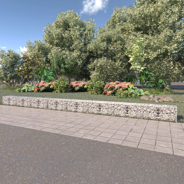 Gabion Wall with Covers Galvanised Steel 900x50x50 Cm Oatpni
