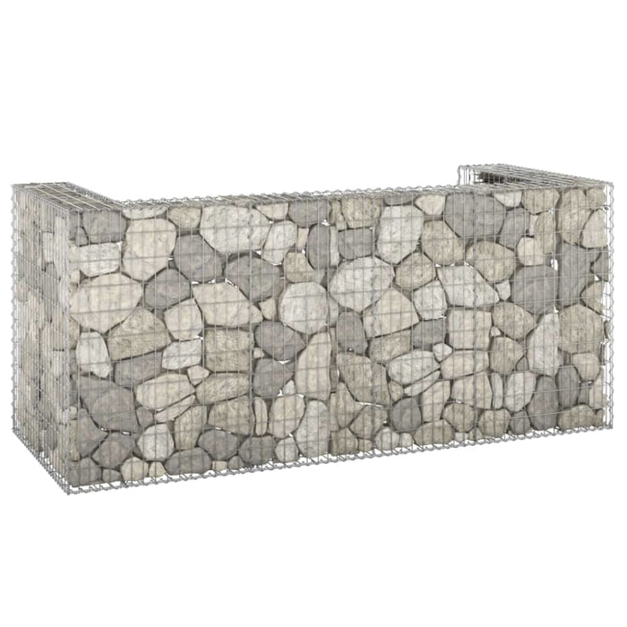 Gabion Wall for Garbage Bins Galvanised Steel 250x100x110