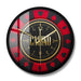 Gamble Chip Printed Wall Clock Roulette Tournament Design