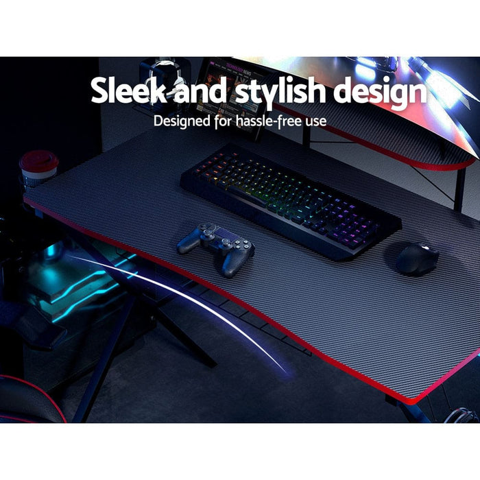 Gaming Desk Computer Desks Table Storage Shelves Study Home