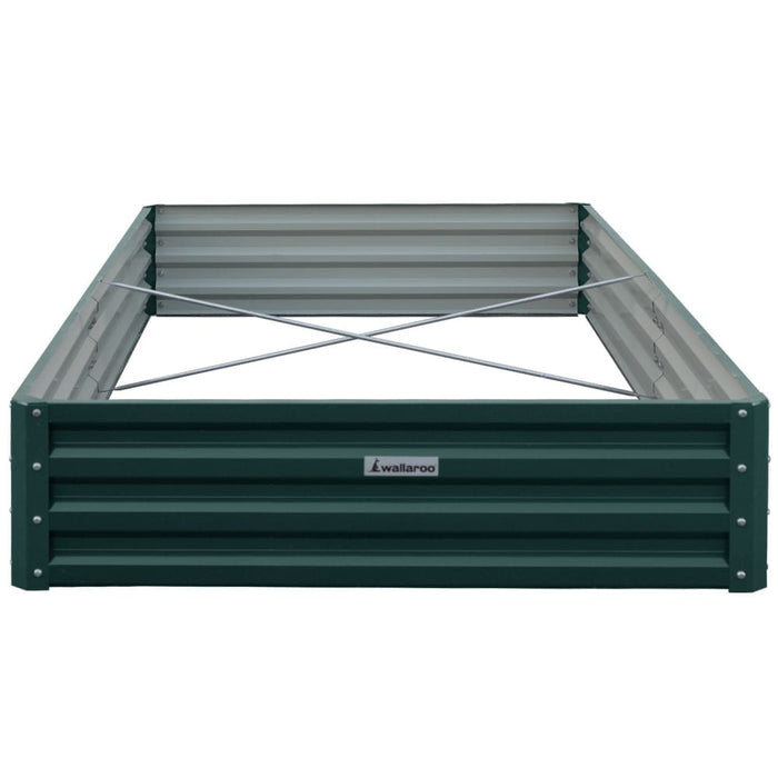 Garden Bed 240 x 120 30cm Galvanized Steel - Green