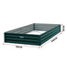Garden Bed 240 x 120 30cm Galvanized Steel - Green