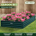 Garden Bed 240 x 120 30cm Galvanized Steel - Green