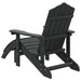 Garden Adirondack Chair with Footstool Hdpe Anthracite
