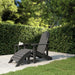 Garden Adirondack Chair with Footstool Hdpe Anthracite