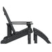 Garden Adirondack Chair with Footstool Hdpe Anthracite