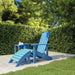 Garden Adirondack Chair with Footstool Hdpe Aqua Blue Tonlan