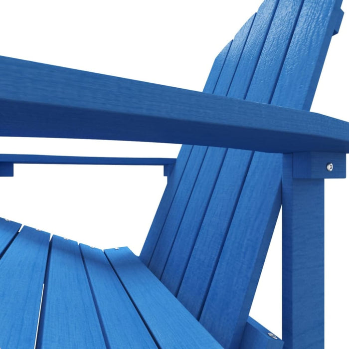 Garden Adirondack Chair with Footstool Hdpe Aqua Blue Tonlan