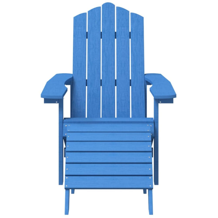 Garden Adirondack Chair with Footstool Hdpe Aqua Blue Tonlan