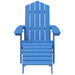 Garden Adirondack Chair with Footstool Hdpe Aqua Blue Tonlan