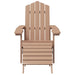 Garden Adirondack Chair with Footstool Hdpe Brown Tonlai