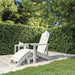 Garden Adirondack Chair with Footstool Hdpe White Tonlap