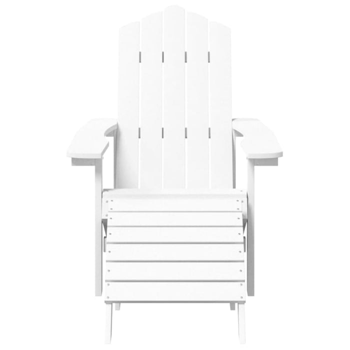 Garden Adirondack Chair with Footstool Hdpe White Tonlap