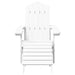 Garden Adirondack Chair with Footstool Hdpe White Tonlap