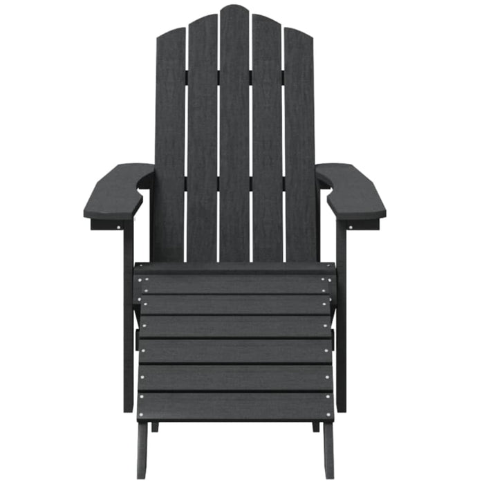 Garden Adirondack Chair with Footstool & Table Hdpe