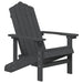 Garden Adirondack Chair with Table Hdpe Anthracite Tbkpibo