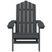 Garden Adirondack Chair with Table Hdpe Anthracite Tbkpibo