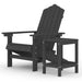 Garden Adirondack Chair with Table Hdpe Anthracite Tbkpibo