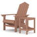 Garden Adirondack Chair with Table Hdpe Brown Tbkpibx