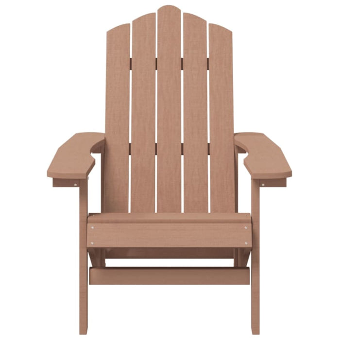 Garden Adirondack Chair with Table Hdpe Brown Tbkpibx
