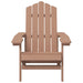 Garden Adirondack Chair with Table Hdpe Brown Tbkpibx