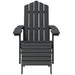 Garden Adirondack Chairs with Footstool & Table Hdpe