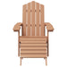 Garden Adirondack Chairs with Footstool & Table Hdpe Brown