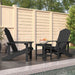 Garden Adirondack Chairs with Table Hdpe Anthracite Tbkpibp