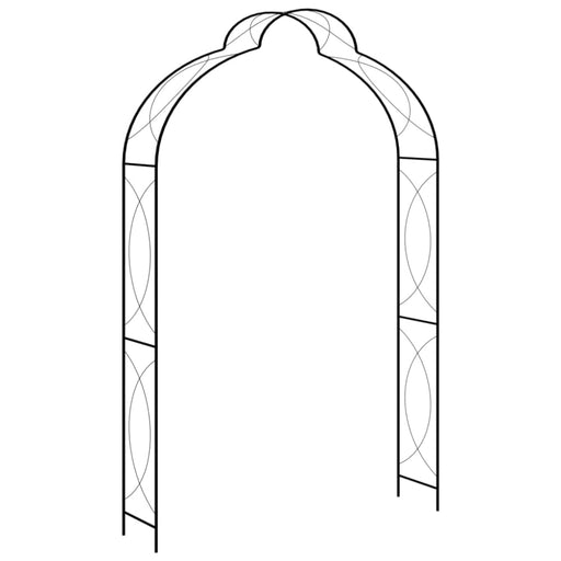 Garden Arch Black 150x34x240 Cm Iron Aibkp