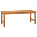 Garden Bench 114 Cm Solid Teak Wood Tollxl