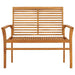 Garden Bench With Anthracite Cushion Solid Teak Wood Tblxlak
