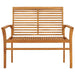 Garden Bench with Anthracite Cushion Solid Teak Wood Tblxlak