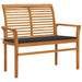 Garden Bench with Anthracite Cushion Solid Teak Wood Tblxlak