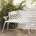 Garden Bench Cast Aluminium White Toiiax