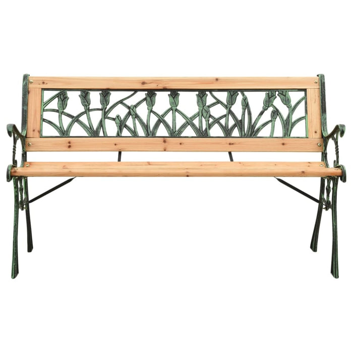 Garden Bench Cast Iron And Solid Firwood Toxbto