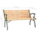 Garden Bench Cast Iron and Solid Firwood Toxbtx