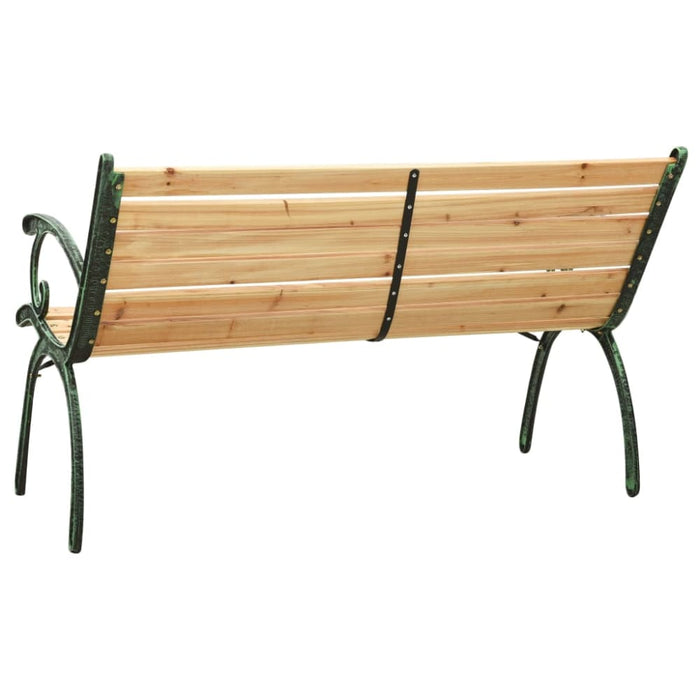 Garden Bench Cast Iron and Solid Firwood Toxbtx