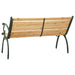 Garden Bench Cast Iron and Solid Firwood Toxbtx