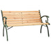 Garden Bench Cast Iron and Solid Firwood Toxbtx
